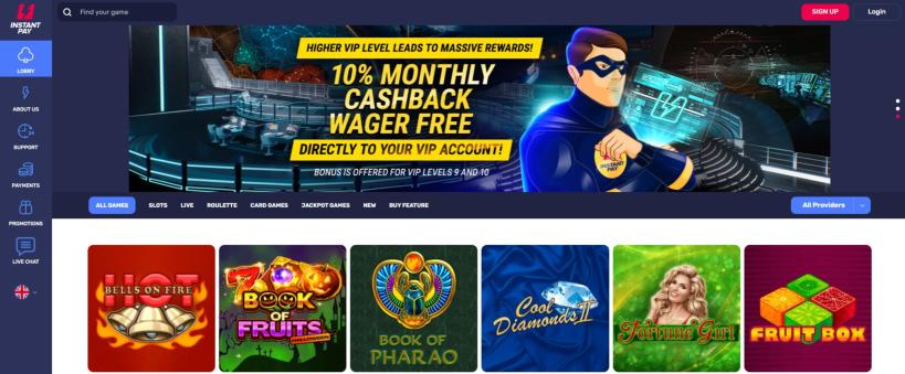 Instant pay casino